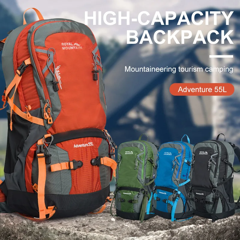 

Backpack Outdoor Large Capacity Waterproof Rucksack Climbing Pack Zippered Portable Lightweight Bag