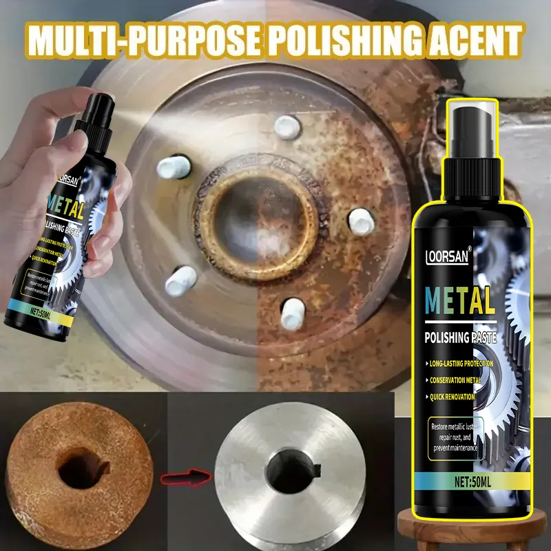 Multi-Purpose Metal Polish Spray for Bathroom Chrome, Kitchen Cookware,Stainless Steel Appliances, Powerful Surface Repair Agent