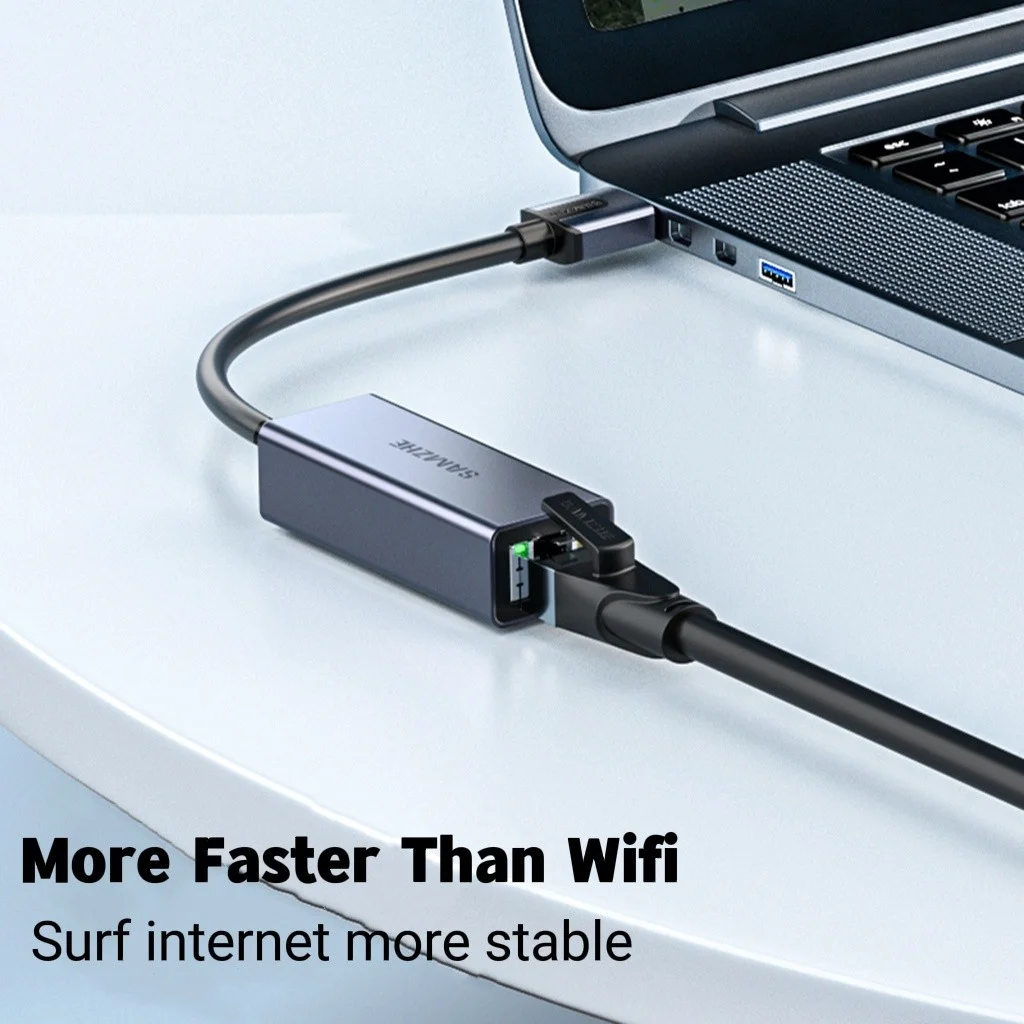 SAMZHE USB to Ethernet Adapter USB 3.0 to RJ45 1000Mbps Ethernet LAN Network Adapter Compatible with Laptop PC Mi Box