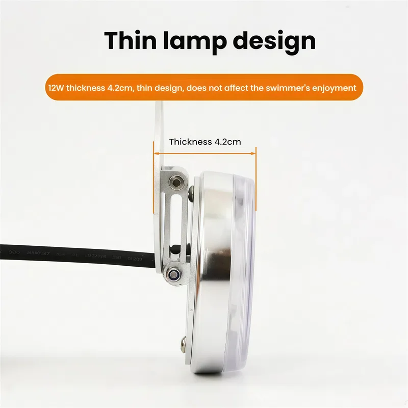 3W 6W Pool Wall Light Underwater Spotlights Ultra-thin Adjustable Angle Fish Pool Colorful Water Feature Lights Swimming Pool