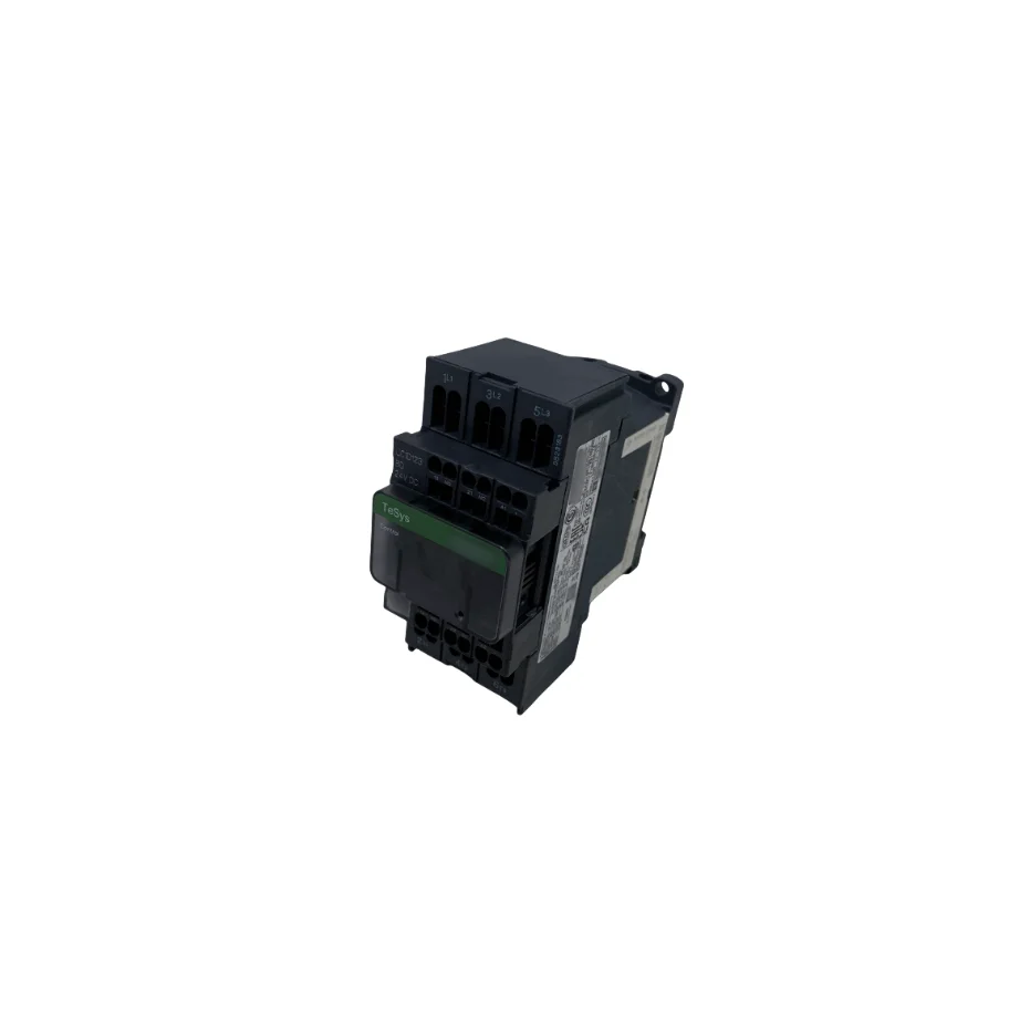 LC1D123BD IEC contactor, TeSys Deca, nonreversing, 12A, 7.5HP at 480VAC, 3 phase, 3 pole, 3 NO, 24VDC coil, open style