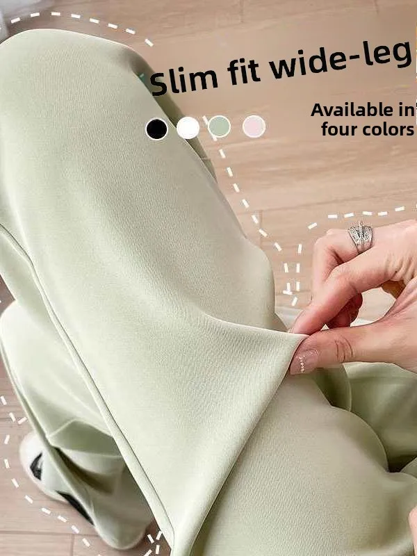 

Женские летние тонкие брюки-палаццо из ледяного шелка, повседневные, с низкой посадкой, из ПВХ и полиэфирного волокна, 100% полиэстер