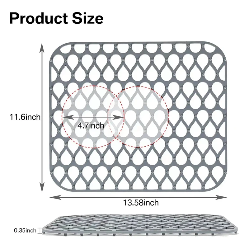 Protecteurs d'évier en silicone coordonnants pliants pour cuisine, grille en polymères d'évier pour l'astronomie de la porcelaine en acier inoxydable