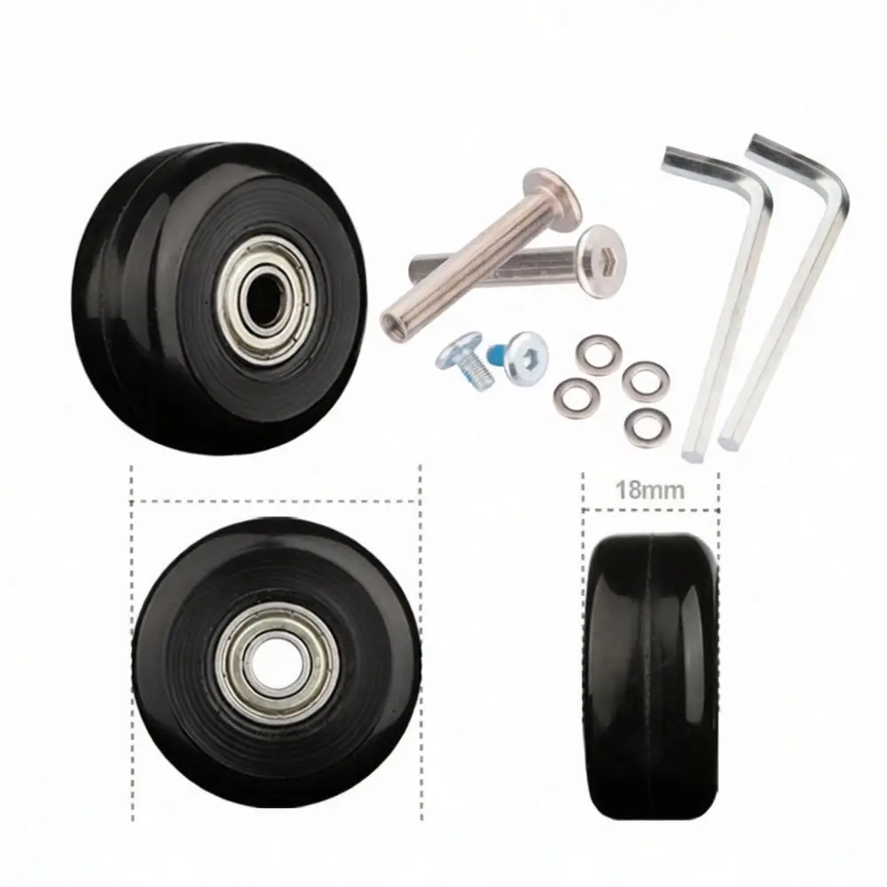 Silent Replacement Luggage Wheels Rubber Casters Suitcase Repair Accessories Durable Rolling Parts For Travel Trolley Bags