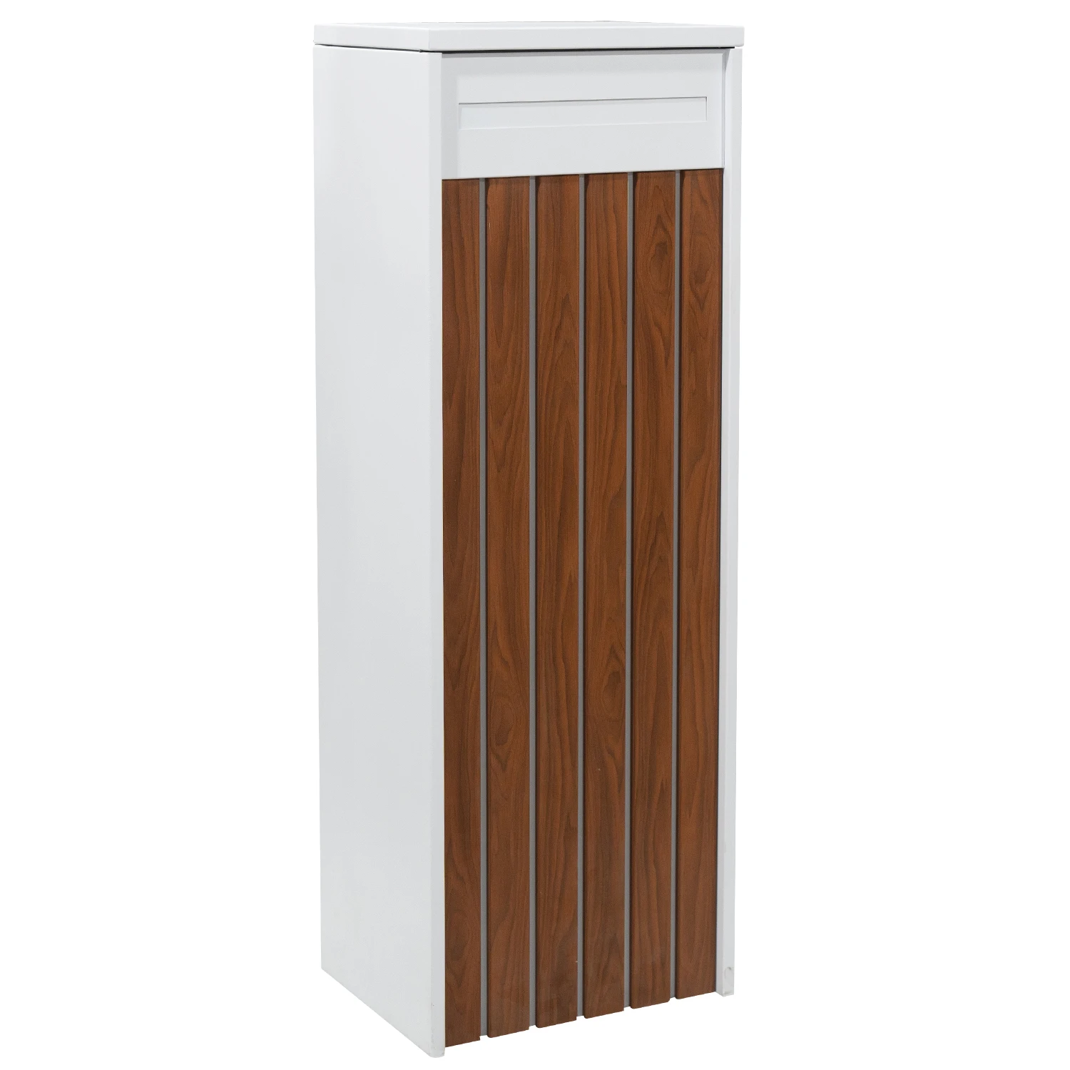 Modern  Wood Pattern Parcel Delivery Box With Combination Lock Outdoor Parcel Mail Box Parcel Drop Box for Package
