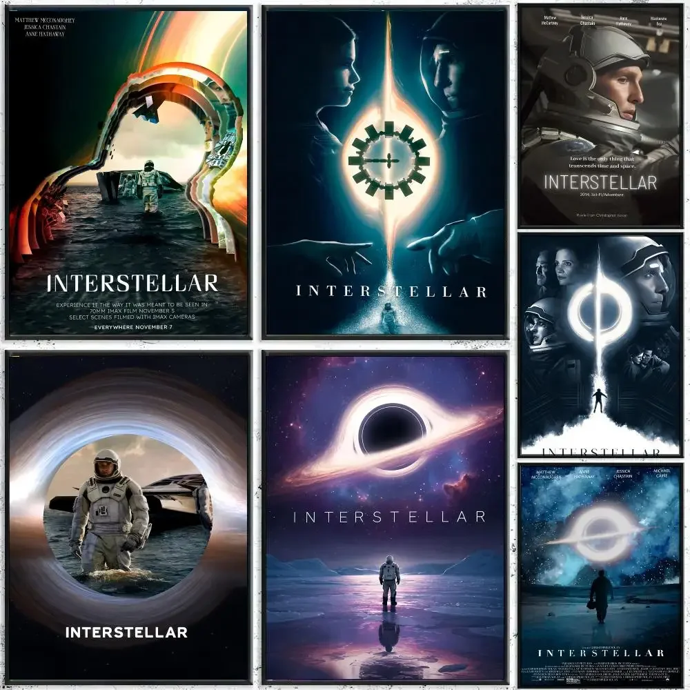 Movie I-Interstellar Poster Perfect Sticker Self Adhesive for Office Home Theater Wall Art Decor Fancy Gift