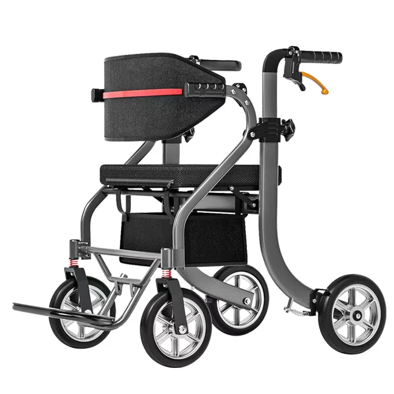 Walker Walking Assistant for The Elderly Hand Push The Elderly Cart Aluminum Alloy Wheel