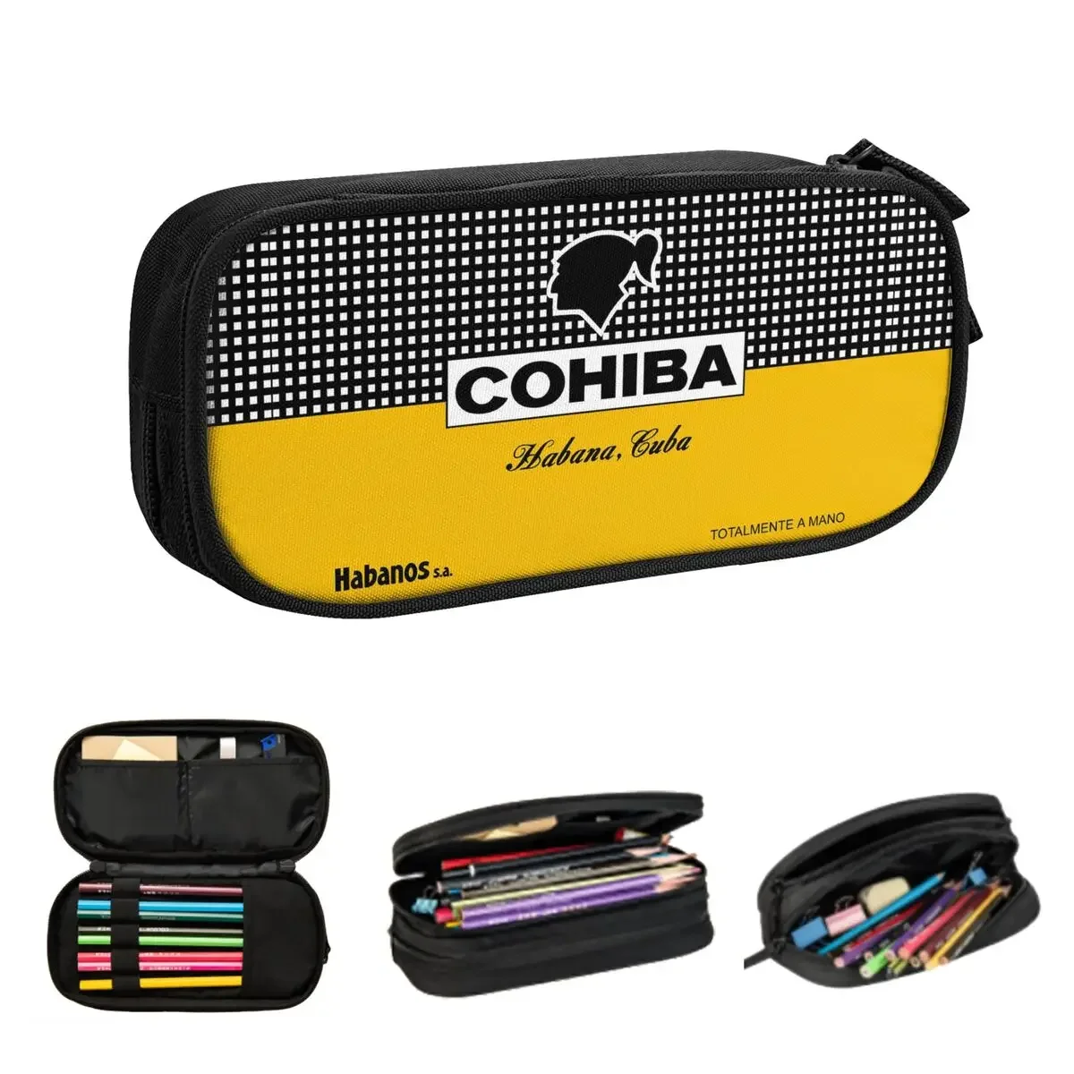 

Cuban Cohiba Cigars Pencil Cases Large Storage Pen Bags Pen Box Pencil Pouch For Boys Girls Students Stationery School Office