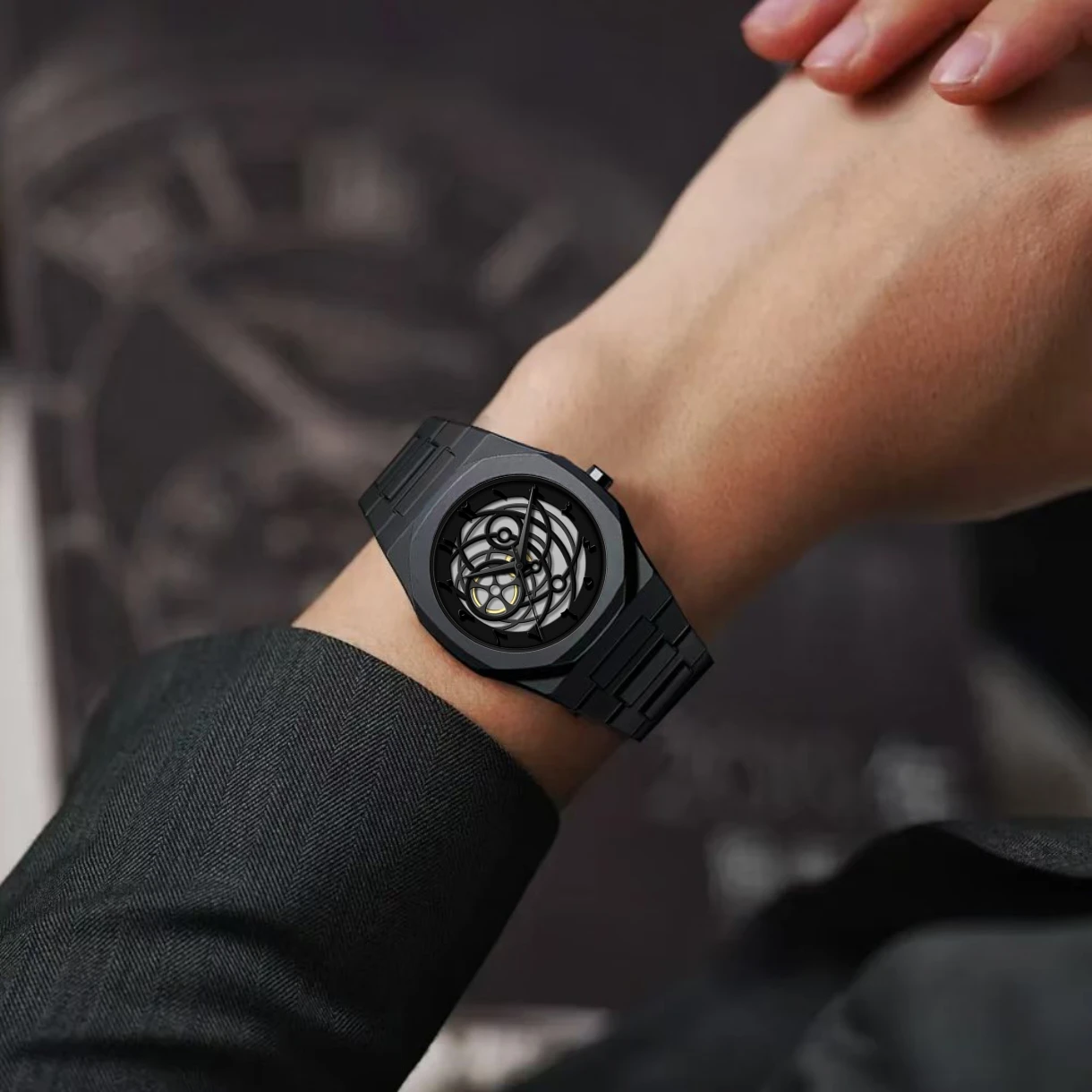 Classic Middle East Arabic Numeral Dial Silver Gold Quartz Watch Men's Casual PU Plastic Waterproof Watch Can Be Customized