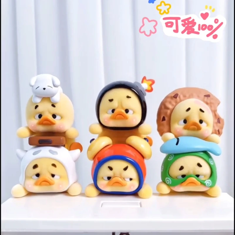 

New Mini Upset Duck Status Dispiay Duck Blind Box Surprise Mystery Box Upsetduck Anime Figure Doll Toy Desktop Decoration Gift