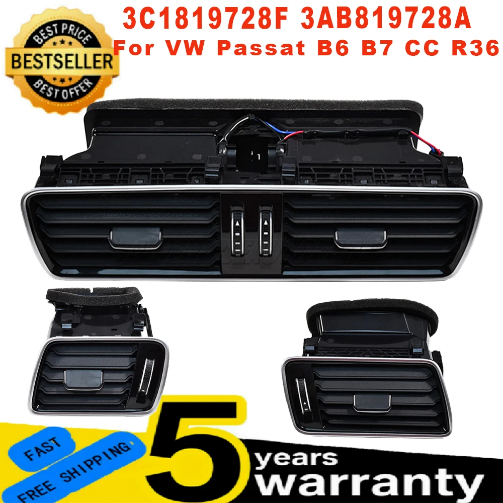 For Passat B6 B7 CC 3AD819728A 3C1819728F 3AD819702A 3AB819728A Dashboard Car Center Console Air Condition Vents