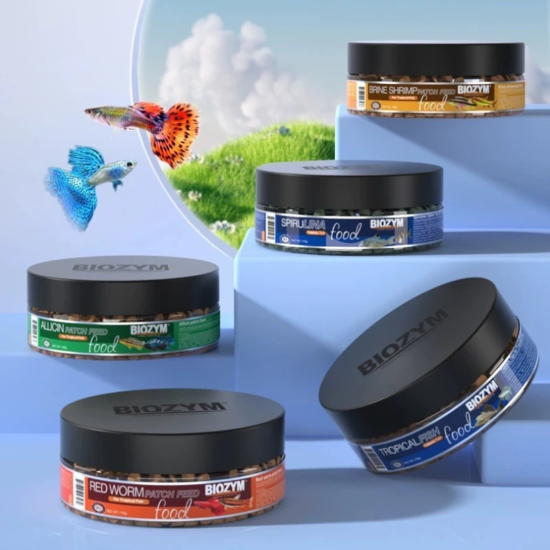 

BIOZYM Tropical Fish Food Sticks - Adhesive Wafers for Bettas, Guppies, Tetras & Small Ornamental Fish