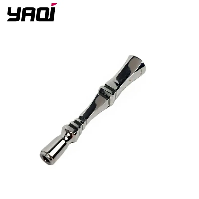YAQI Chippendale Polished Stainless Steel Men Safety Razor Handle 5.7-13mm Diameter 88mm Handle Length Mens Lightweight Handle
