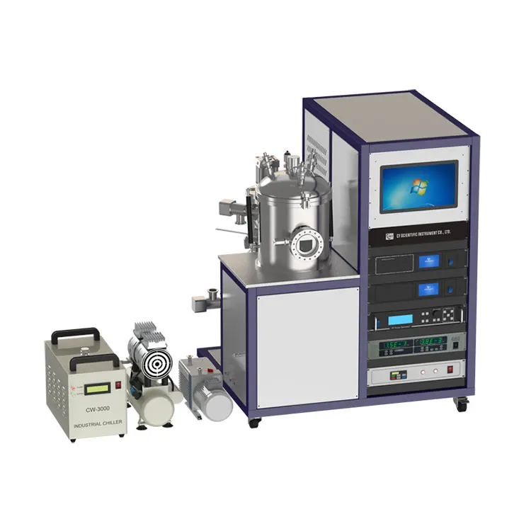 Customized 5 Heads  Plasma Magnetron Sputtering Coater for MGI Thin Film Research - VTC-5