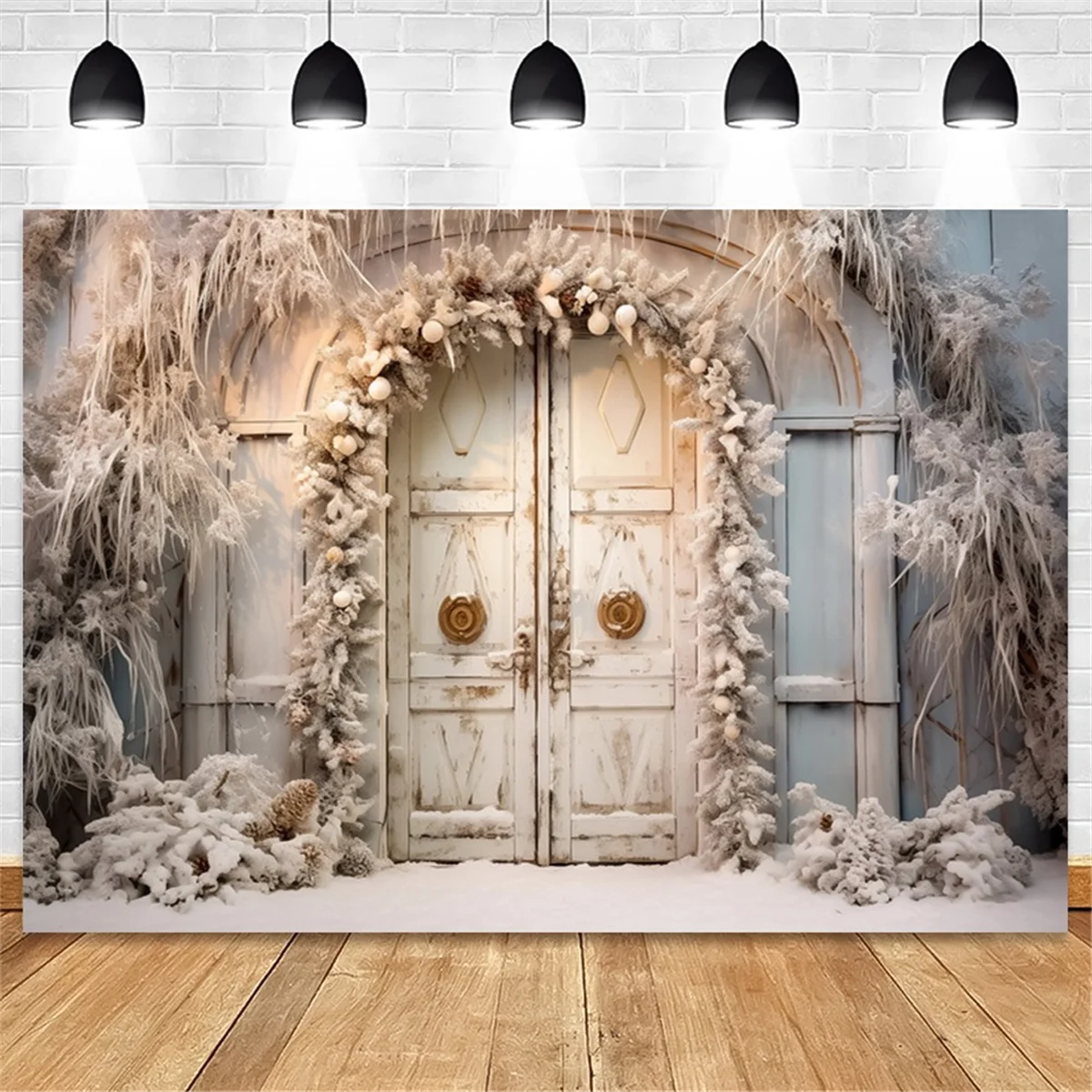 التصوير القماش 210 سنتيمتر x 150 سنتيمتر عيد الميلاد خلفية القماش عيد الميلاد باب الطرف الديكور الصورة