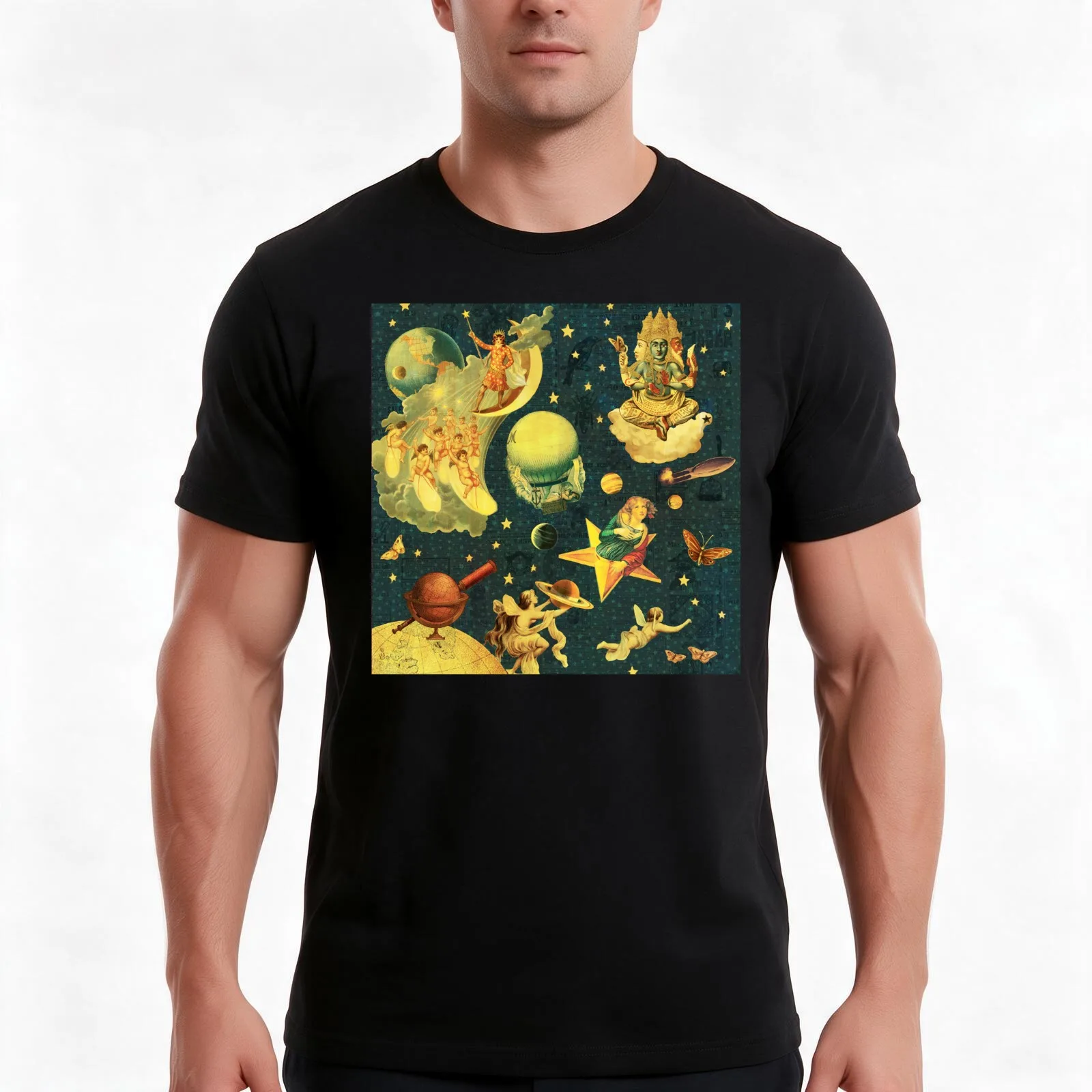 smashing mellon collie star 2021 T-Shirt, Summer Casual Cotton Tee, Oversized Streetwear Tops, Vintage Graphic Print