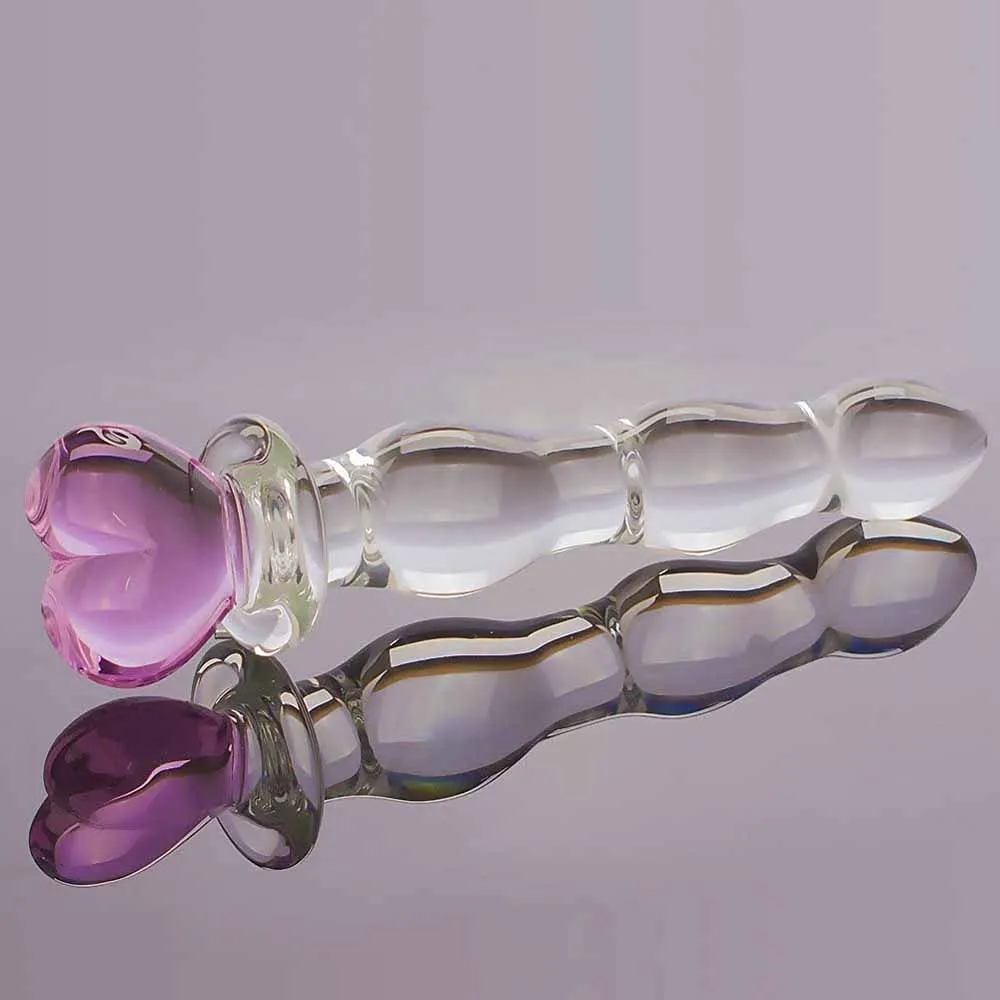 Crystal Glass Pleasure Wand Dildo Penis, Adult Products G-spot Pleasure Anal Butt Plug