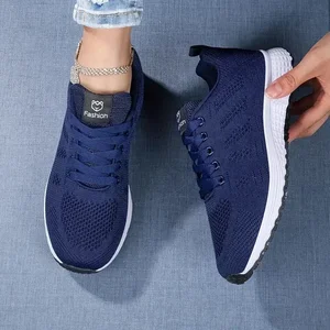 Casual flats sports shoes for women, breathable mesh trainers, female platform sneakers, women's sneakers basket 8 Main Sales Platform Tennis - №3