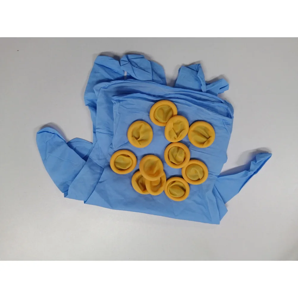 

18pcs Disposable Nitrile Rubber Gloves Multifunctional Finger Cover Insulation Protection Anti Static Comfortable For Electronic