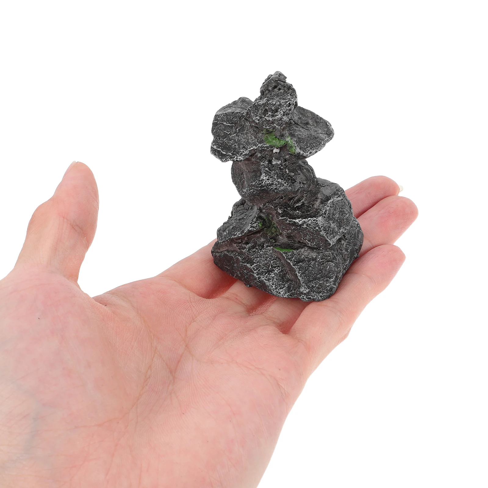 

2Pcs Miniature Artificial Mountain Micro Landscape Decor Resin Rockery for Bonsai Aquarium Fish Tank Garden Decorations