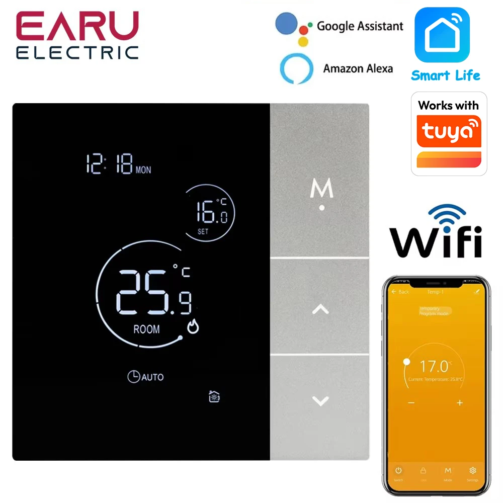 

Wi-Fi термостат Tuya умный дом терморегулятор водяной электрический подогрев пола TRV регулятор температуры отопления Alexa Google