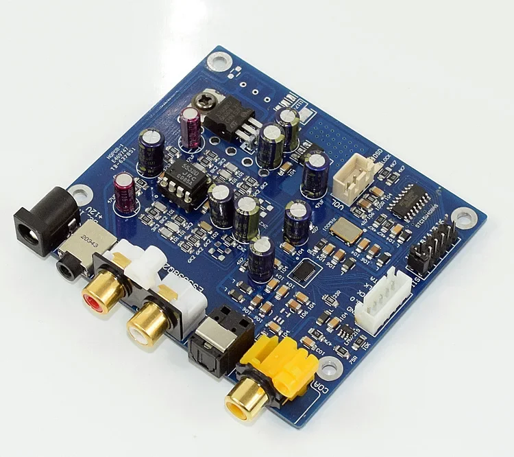 YJ-ES9038 Q2M I2S DSD fiber optic, coaxial input decoding board