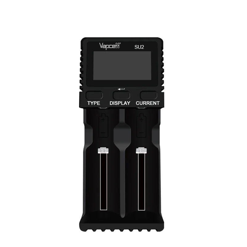 Original Vapcell SU2 Smart Charger 2 Slots Fast Charging for 26800 32650 21700 32700 Rechargeable Lithium battery