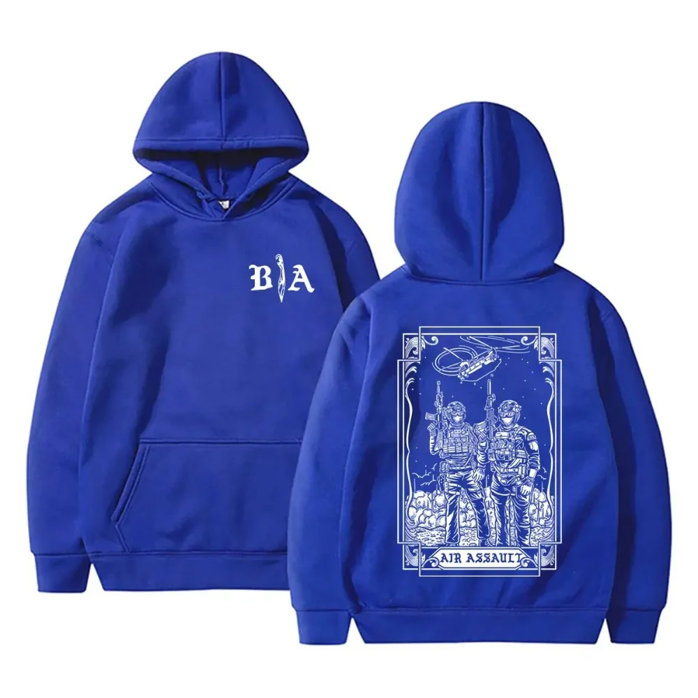 Brothers in Arms Air Assault Graphic Hoodie Casual Oversized Pullover Hoodies Casual Fashion Vintage Hooded Tracksuit for Unisex