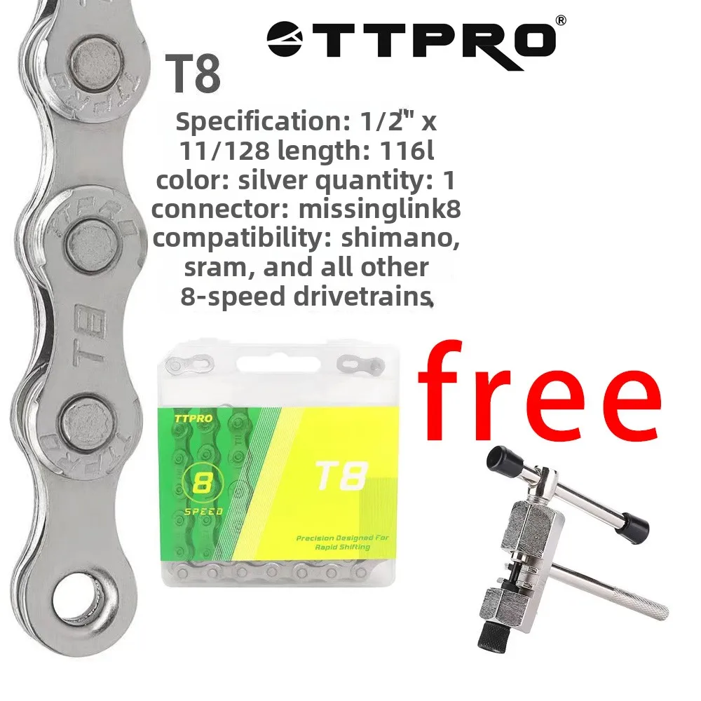 TTPRO Chains 8/9/10/11/12 Speed MTB Road Bicycle Chains, Variable Speed Chains 116/126L High Quality Current Cycling Accessory