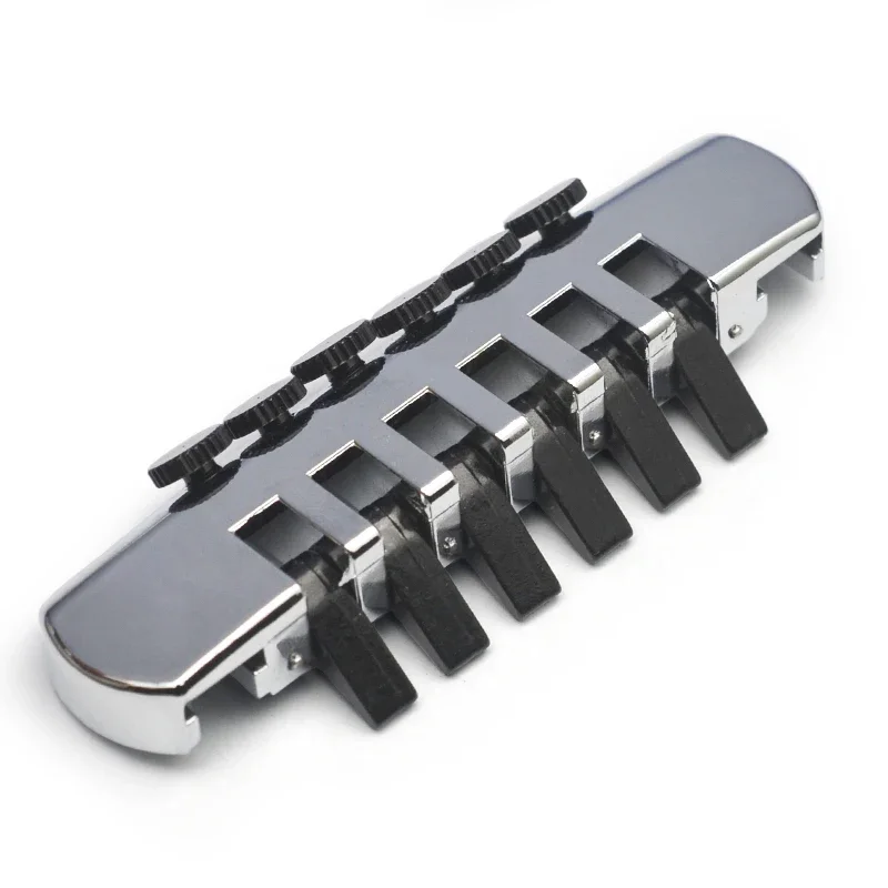 Guitar Rolling Saddle Bridge Tailpiece, Hidden Studs, Compatible for LP, Les Paul, 6-String Electric Gutiar