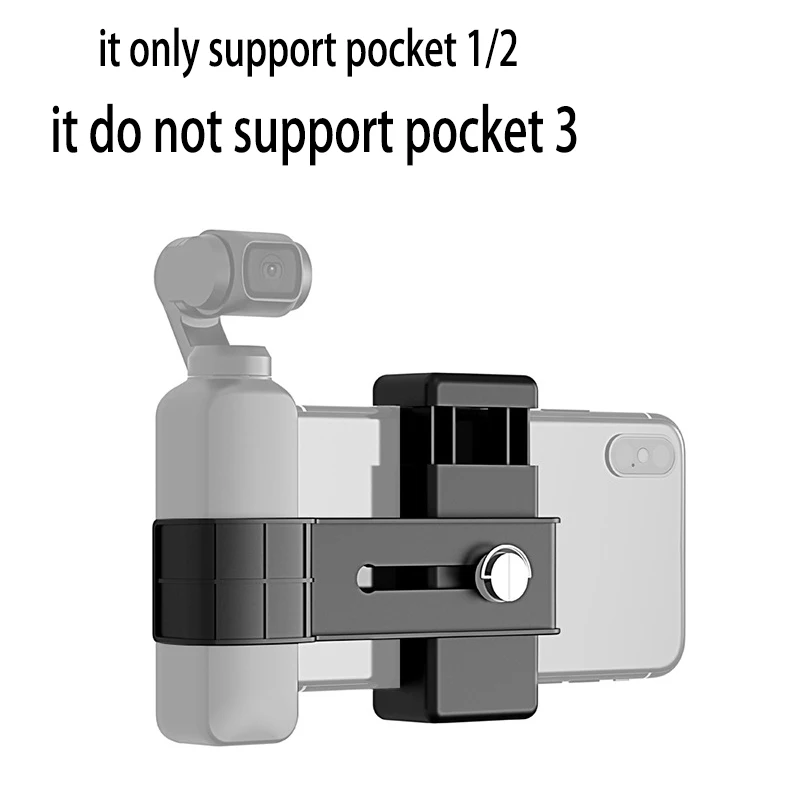 Smartphone Fixing Clamp 1/4 Inch Holder Mount Bracket for DJI OSMO Pocket / Pocket 2 Action Camera Accessories