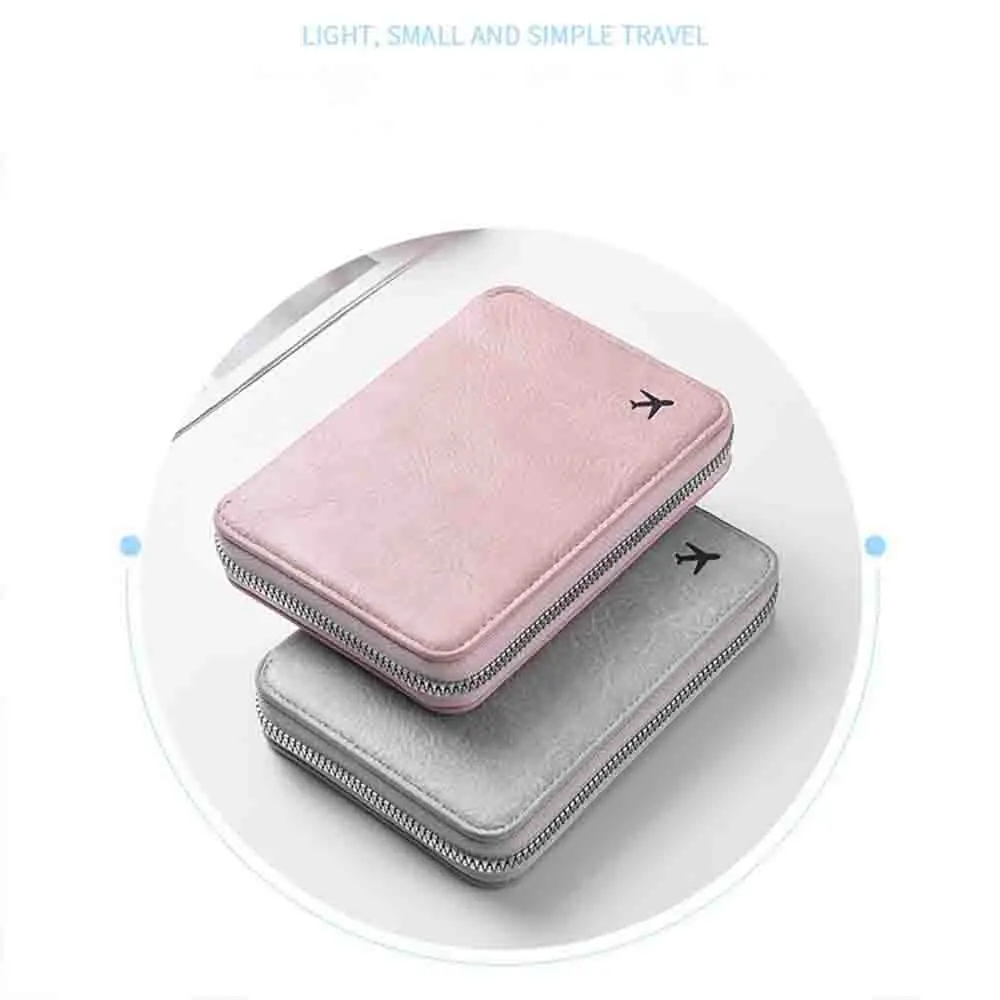 حزمة جواز سفر بشهادة سحاب، حزمة بطاقة تخزين تذكرة هوائية عالية السعة، حامل جواز سفر أنيق، مطار العمل #3