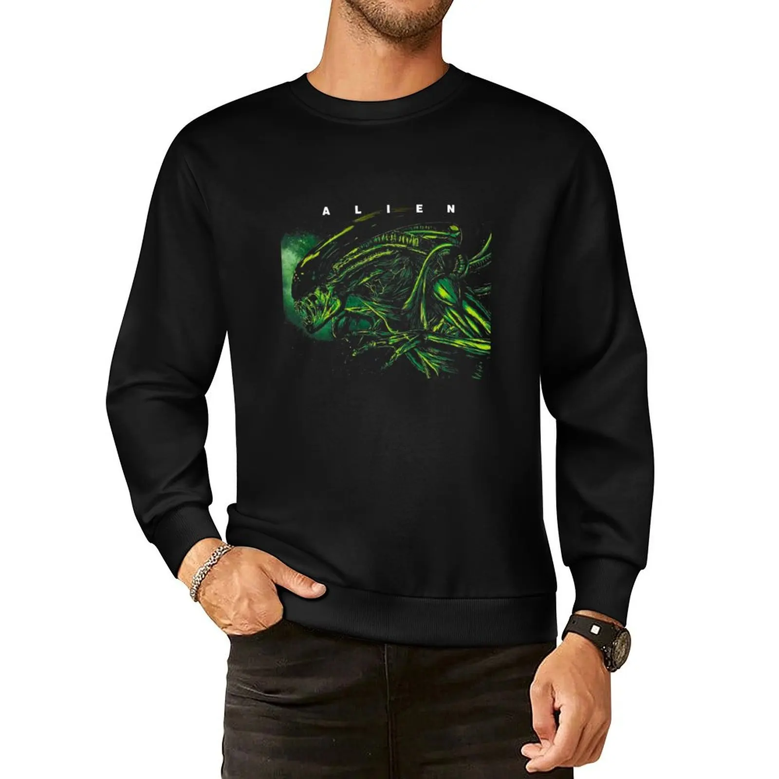 Alien Pullover Hoodie odzież dla mężczyzn estetyczna odzież bluzy graficzne