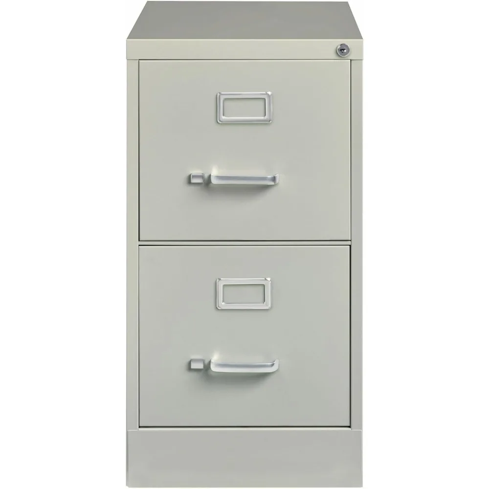 Fortress abschließbarer Aktenschrank aus Metall, 2 Schubladen, 25" x 15" x 28,4", Hellgrau