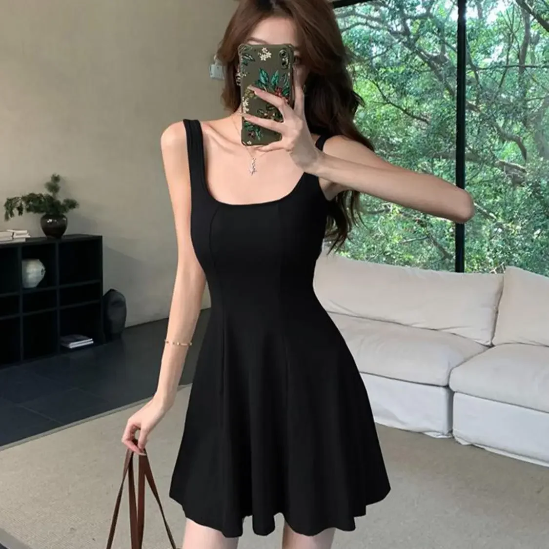 فساتين نسائية صغيرة فستان الشمس القصير فستان بلا أكمام لطيف زلة الجنية Kawaii أنيقة وجميلة موضة صيف 2025 Y2k