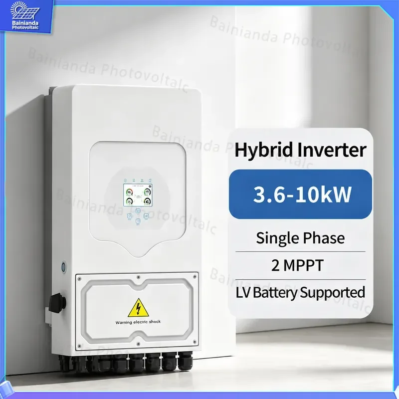 6KW Single Phase Hybrid Solar Inverter Low Voltage PV Power Converter IP65 Waterproof for Home Energy Storage Battery System