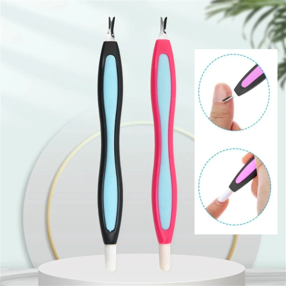 

1Pc Random Color Nail Cuticle Pushers Professional Dual Head Dead Skin Remover Nail Files Pedicure Manicure Care Tools Accessory