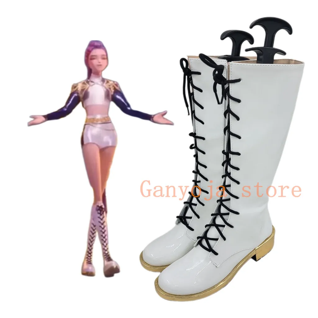 Rumi Dance Outfit Boots KPop Demon Hunters Cosplay Shoes Adult Kids Boots Halloween Carnival Shoes