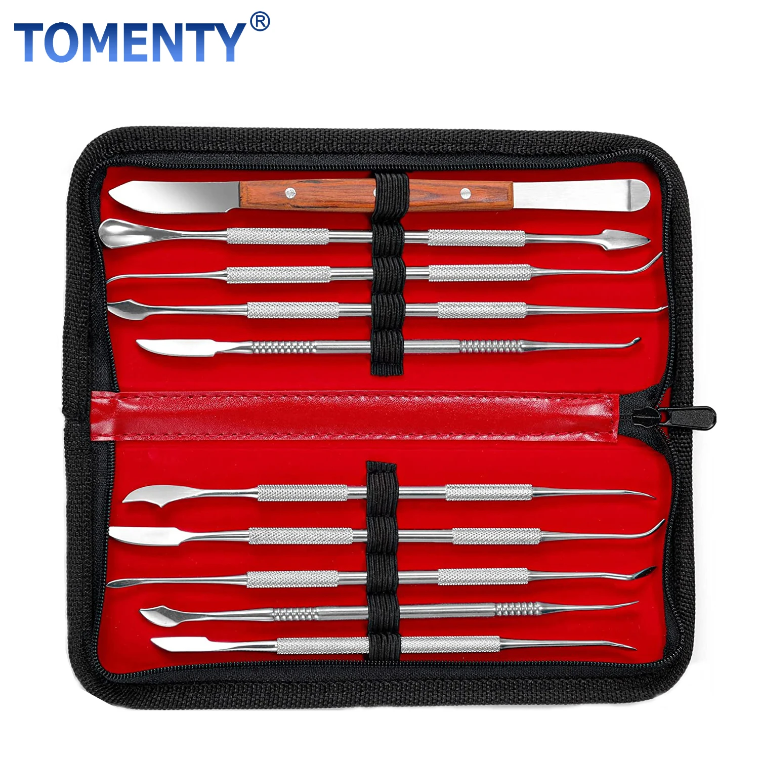 

10Pcs Dentist Prepared Tool Set Dental Mirror Stainless Steel Probe Tweezer Hoe Sickle Scaler Lab Tooth Care Kit Instrument