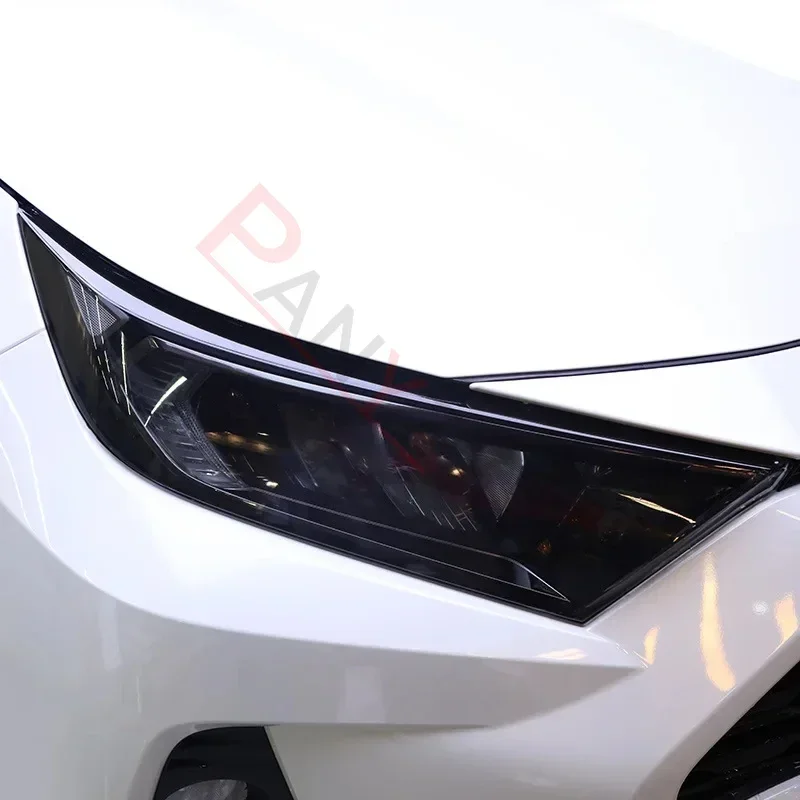 2Pcs Car Headlight Protective Film Protection Tint Black Transparent TPU Sticker For Toyota RAV4 XA50 2019 2020 2021 Accessories