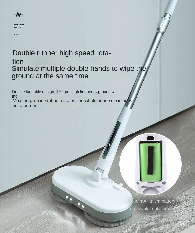 Electric lazy mop household electric sweeper wireless water automatic wipe no steam mop in one machine