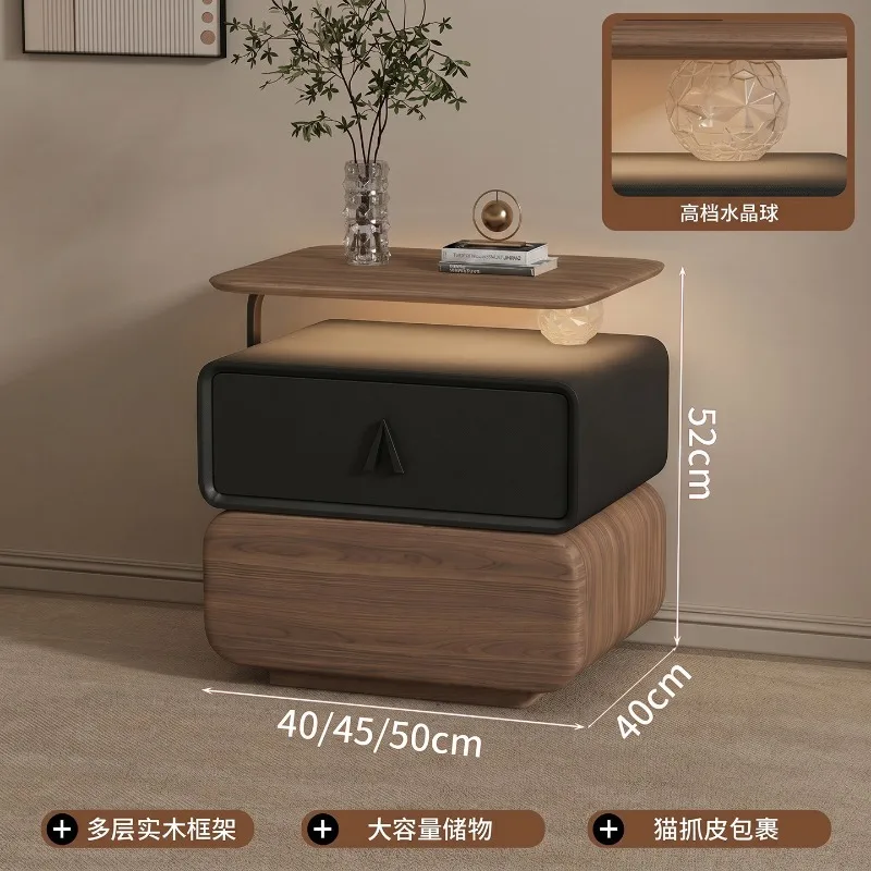 xx-Modern Aesthetic Nightstand Luxury Storage Nordic Vintage Trendy Display Nightstand Mesillas De Noche Bedroom Furniture^