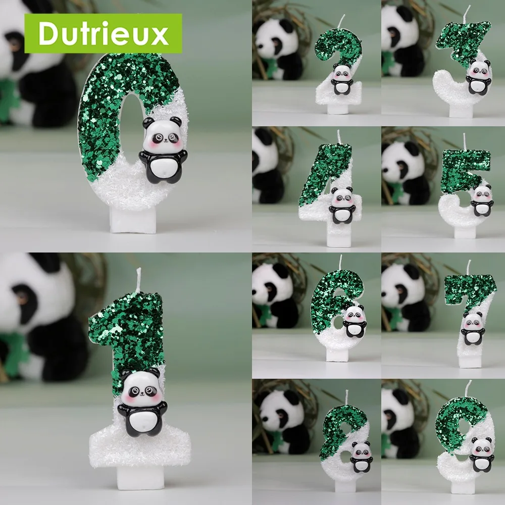 Creative Digital Candles Cute Panda Birthday Cake Party Candle Party Atmosphere Candle Scene Decoration Supplies Birthday gift