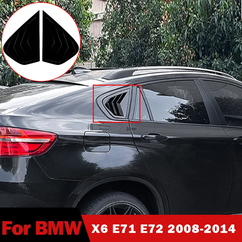 

Rear Window Side Vent Shutter for BMW X6 E71 E72 2008-2014 Louver Cover Trim Sticker Body Kits Decoration Car Accessories