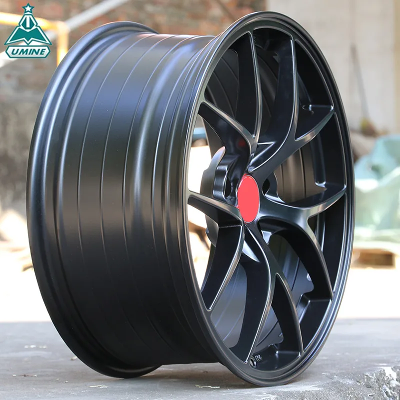 Wholesale 4 holes 15 inch pcd 4*100 et 40 aluminum alloy casting aftermarket mag wheel rim matt black coating car wheels rims