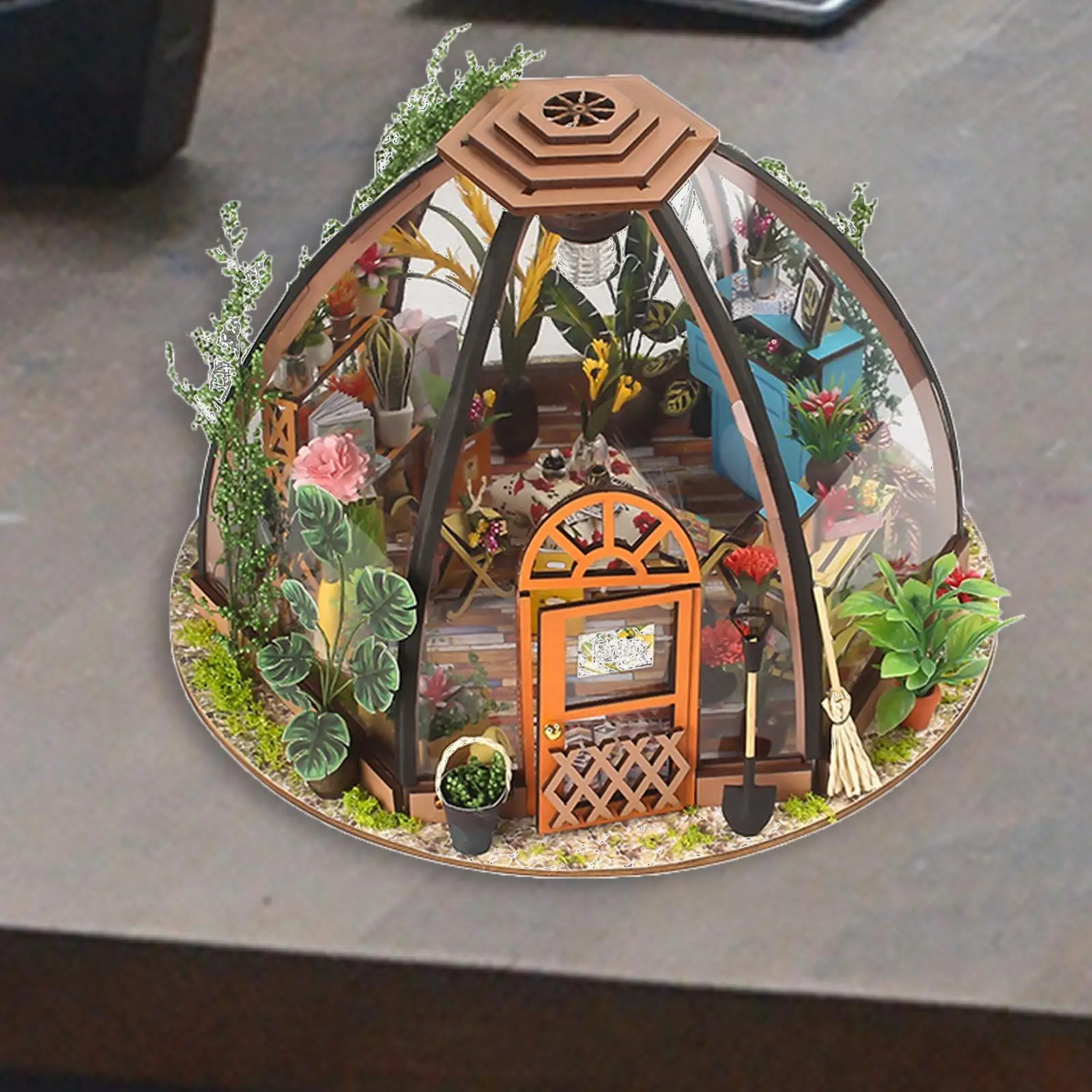 Casa de bonecas criativa com móveis realistas, caixa de bateria com luz led, artesanato em madeira, casa de jardim, quebra-cabeças 3d, casa de boneca para crianças e adultos