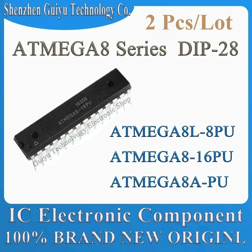 2 Pcs/Lot Atmega8A-… - image
