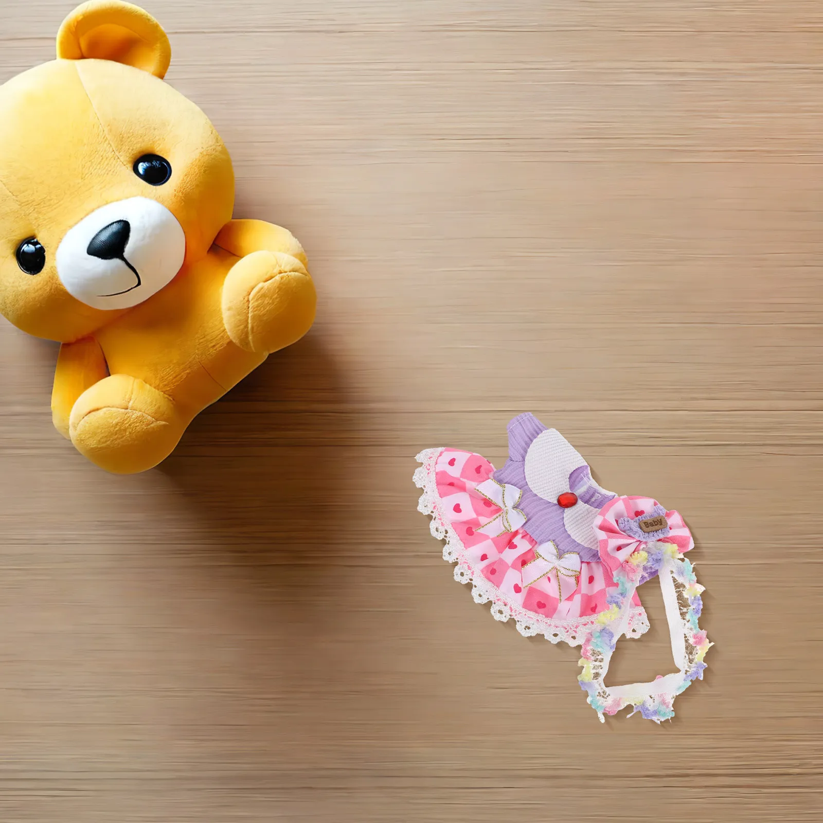 

1Set Baby Clothes Outfits Accessories Adorable Tulle Skirt Dress Tiny Bow Headband Dress Up Costume for Collector Reborn Baby