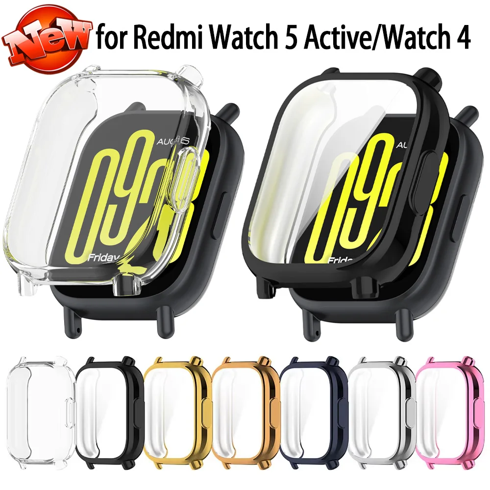 

Screen Protector For Xiaomi Redmi Watch 5 Active TPU Case All-around Soft Bumper Protective Cover Redmi Watch 4 case accessories