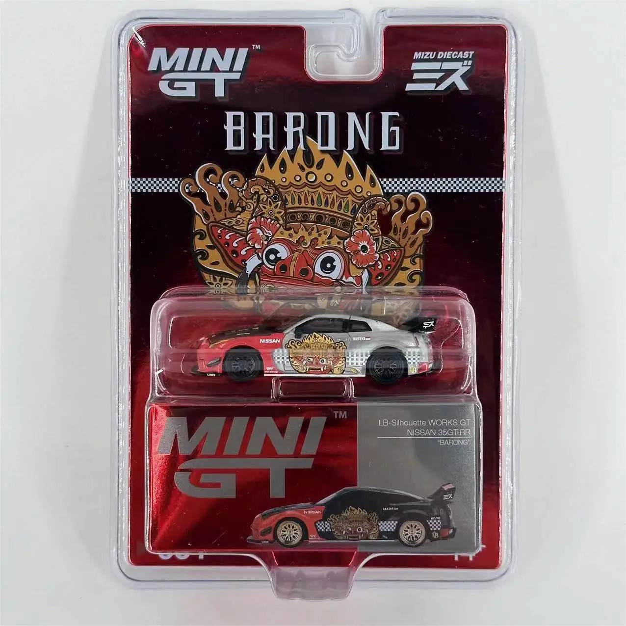 TSM Mini Gt 1/64 Minigt 651 NISSAN 35GT-RR Ver.1 “BARONG” LB WORKS GT Varnish Chase  Die-cast Alloy Car Model Collection